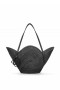 Womens Loewe Basket BagFree Shipping - Black Petal In Raffia And Calfskin