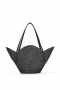 Womens Loewe Basket BagFree Shipping - Black Petal In Raffia And Calfskin
