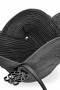 Womens Loewe Basket BagFree Shipping - Black Petal In Raffia And Calfskin