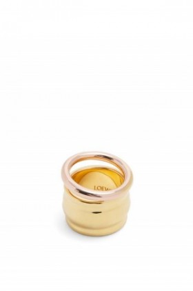 Womens Loewe Ring Beste Discount - Gold / Rose Gold Nappa Knoop In Sterling Zilver