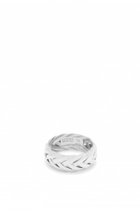 Womens Loewe Ring Voorraad - Zilver Gevlochten In Sterling Zilver