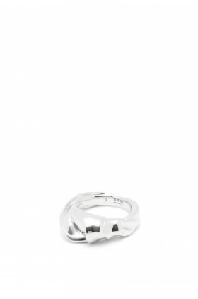 Womens Loewe Ring Voorraad - Zilver Nappa Twist Chunky In Sterling Zilver